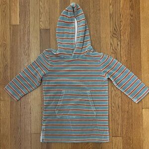 Mini Boden Striped Terrycloth Swim Coverup